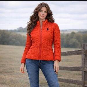 U.S. Polo Assn. Red puffer jacket